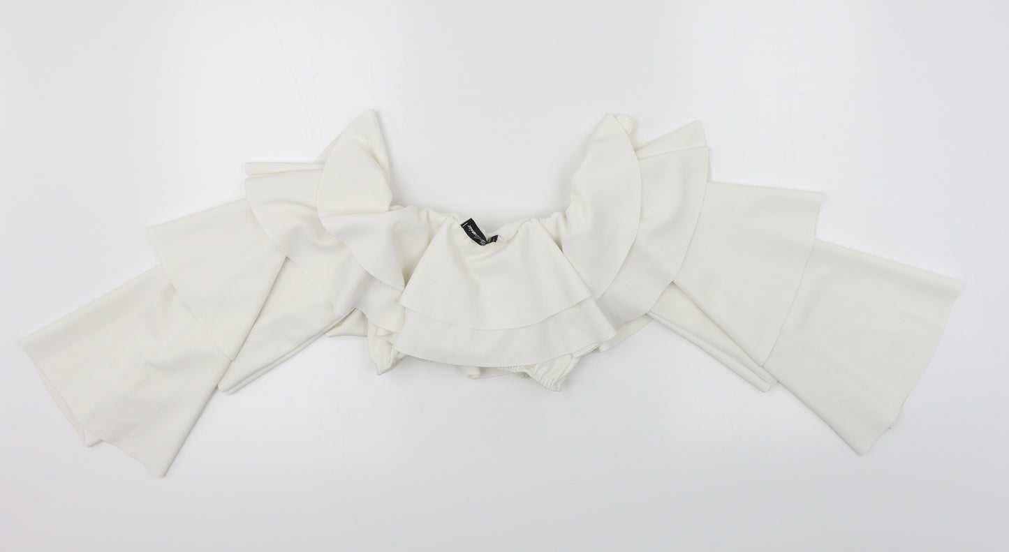 style weise Womens White   Basic Blouse Size M