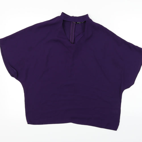 Select  Womens Purple   Basic Blouse Size 8