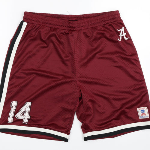 NCAA Womens Red   Sweat Shorts Size 14