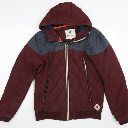 SoulCal&Co Mens Red   Jacket Coat Size L