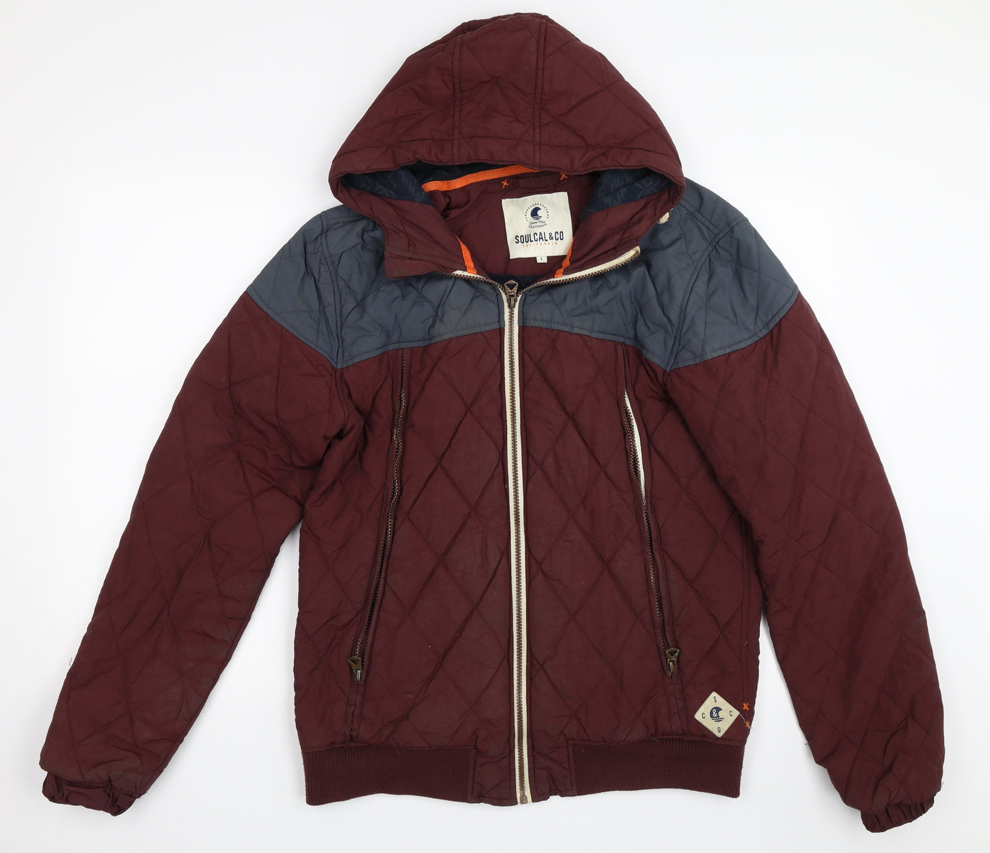 SoulCal&Co Mens Red   Jacket Coat Size L