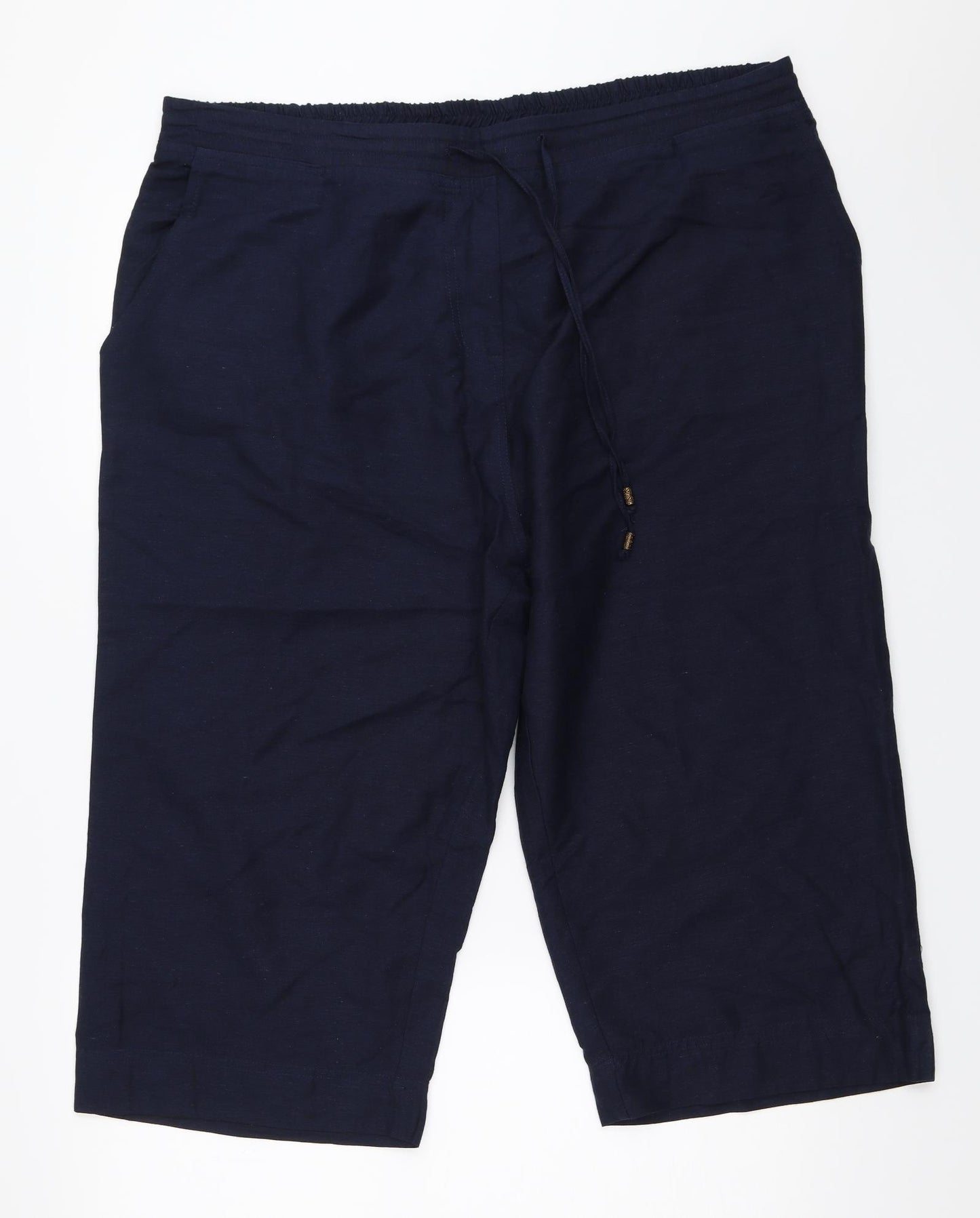 Anthology Womens Blue   Cropped Trousers Size 20