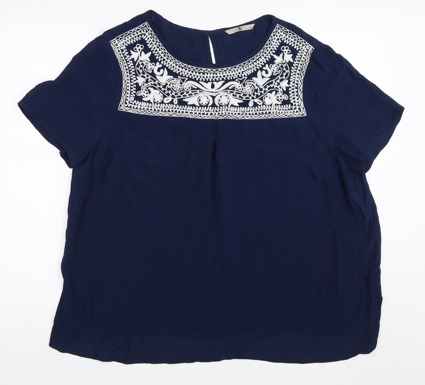 TU Womens Blue   Basic Blouse Size 18