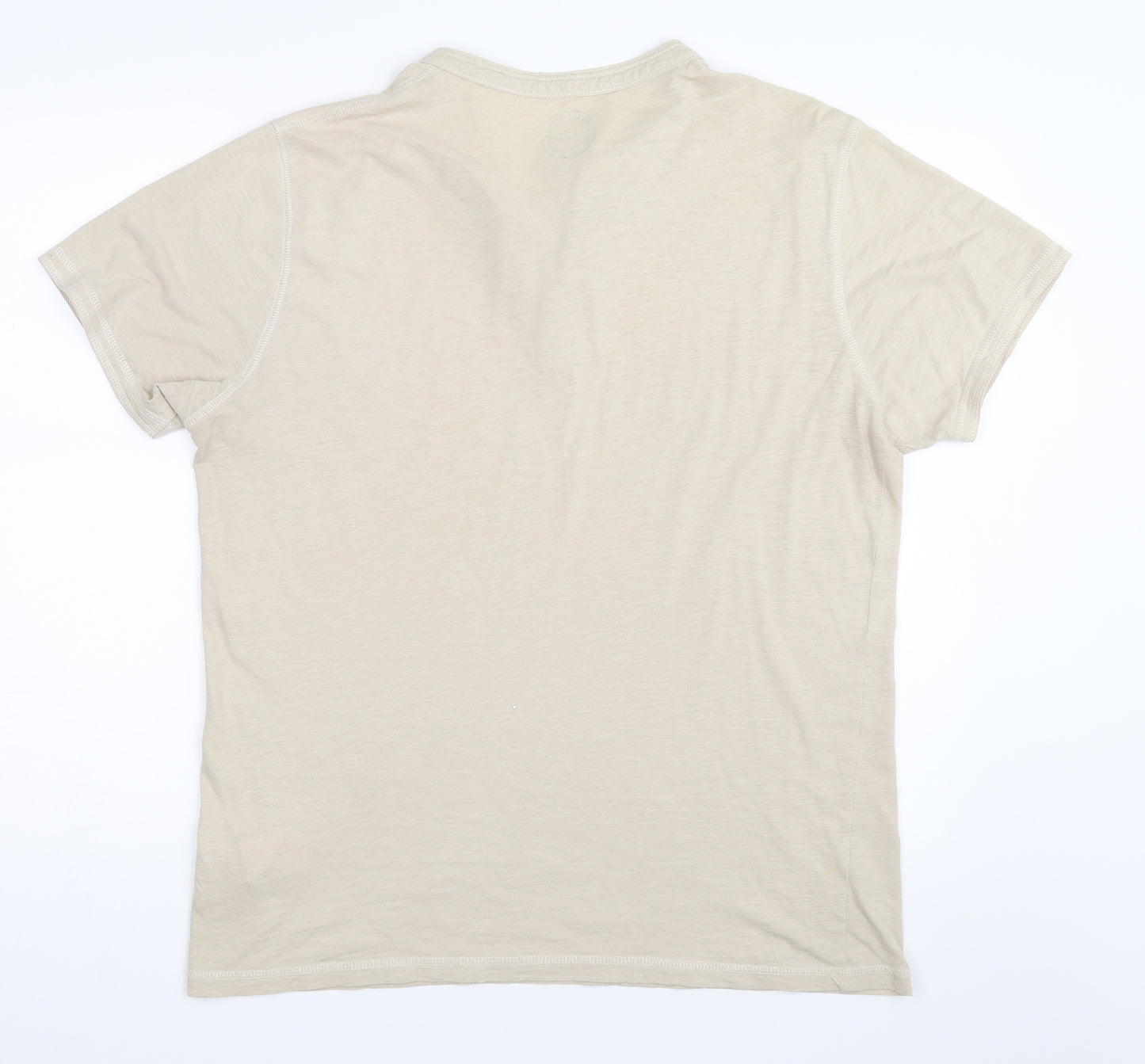 Peacocks Mens Beige    T-Shirt Size L