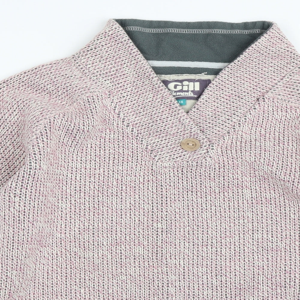 Gill Womens Pink   Henley Jumper Size 14