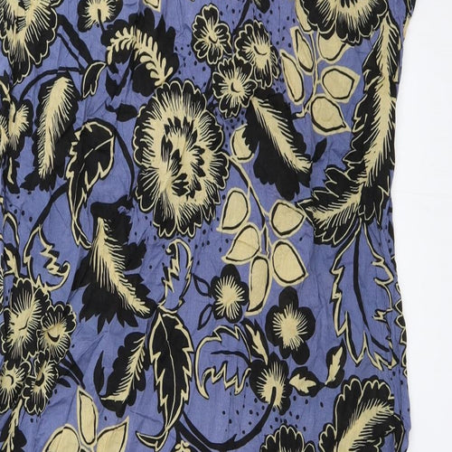 Warehouse Womens Blue Floral  Mini  Size 12