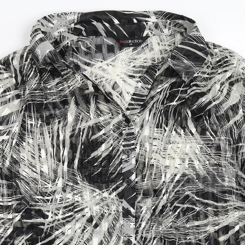 Bm Collection Womens Black   Basic Button-Up Size 18