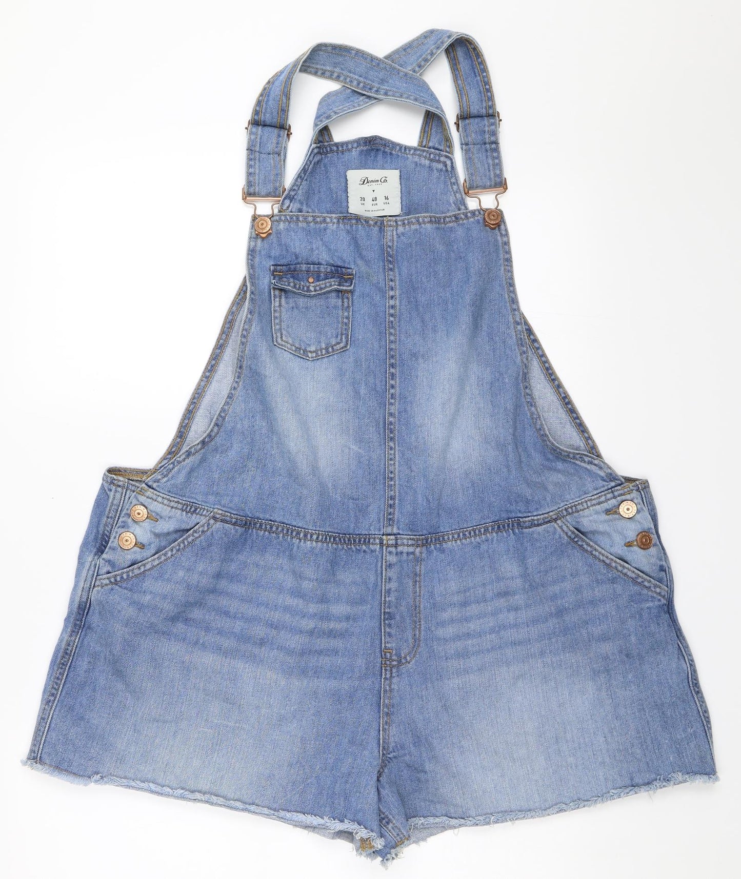 Primark Womens Blue  Denim Dungaree One-Piece Size 20