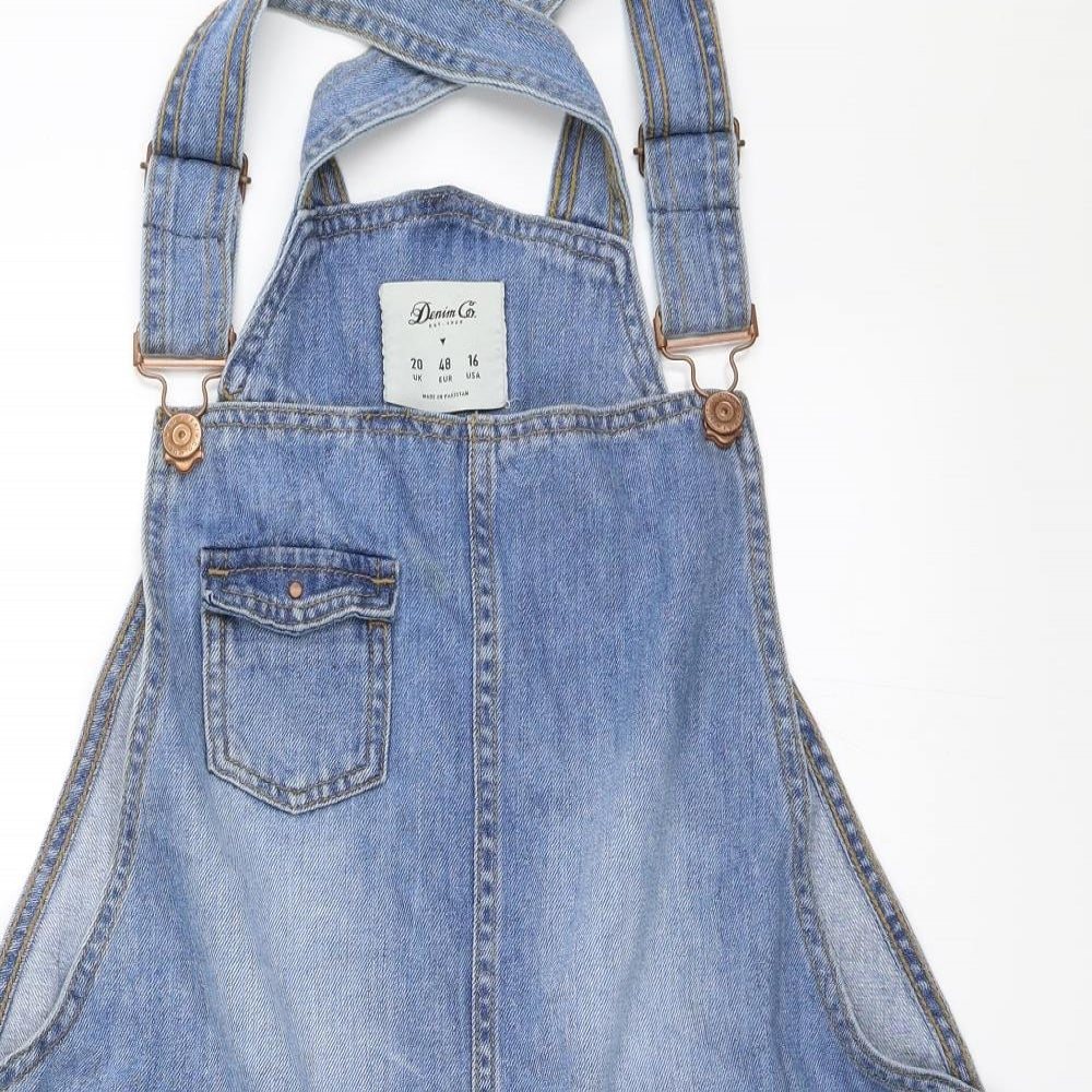 Primark Womens Blue  Denim Dungaree One-Piece Size 20