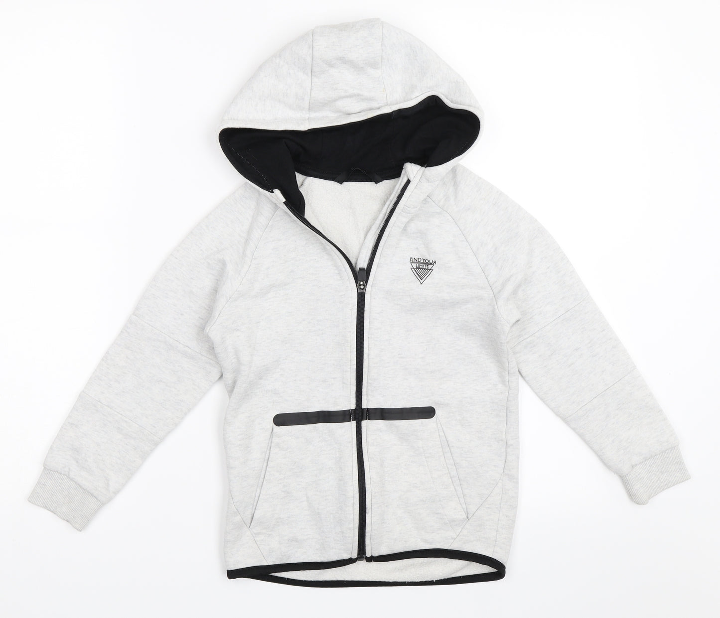 George Boys Grey   Full Zip Hoodie Size 6-7 Years