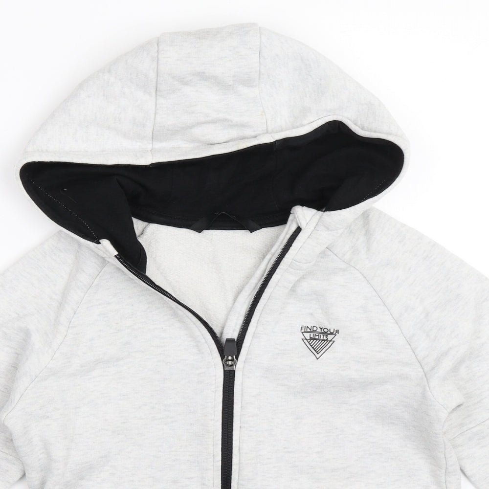 George Boys Grey   Full Zip Hoodie Size 6-7 Years