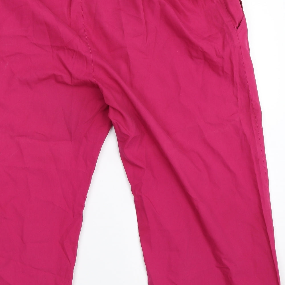 Active Womens Pink   Cropped Trousers Size 18 L20.5 in