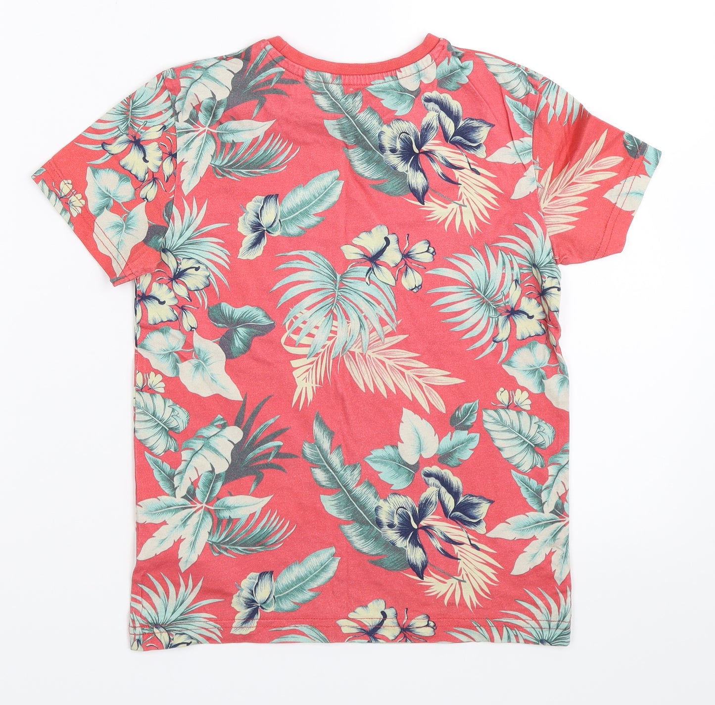 NEXT Boys Red Floral  Basic T-Shirt Size 6 Years