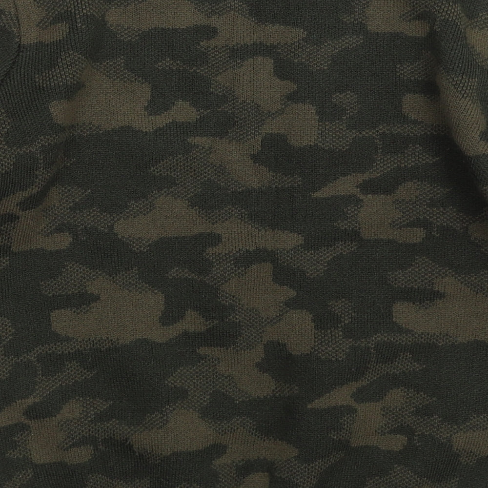 George Boys Green Camouflage  Pullover Jumper Size 6-7 Years