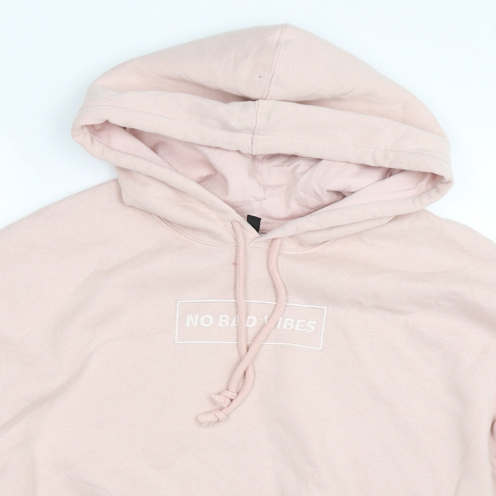 H&M Womens Pink   Pullover Hoodie Size L
