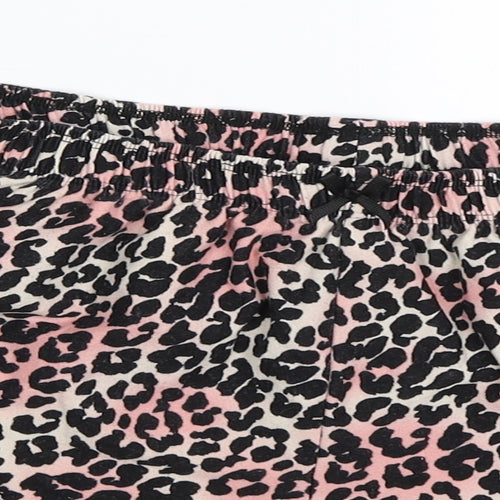 Primark Womens Pink Animal Print  Top Sleep Shorts Size M