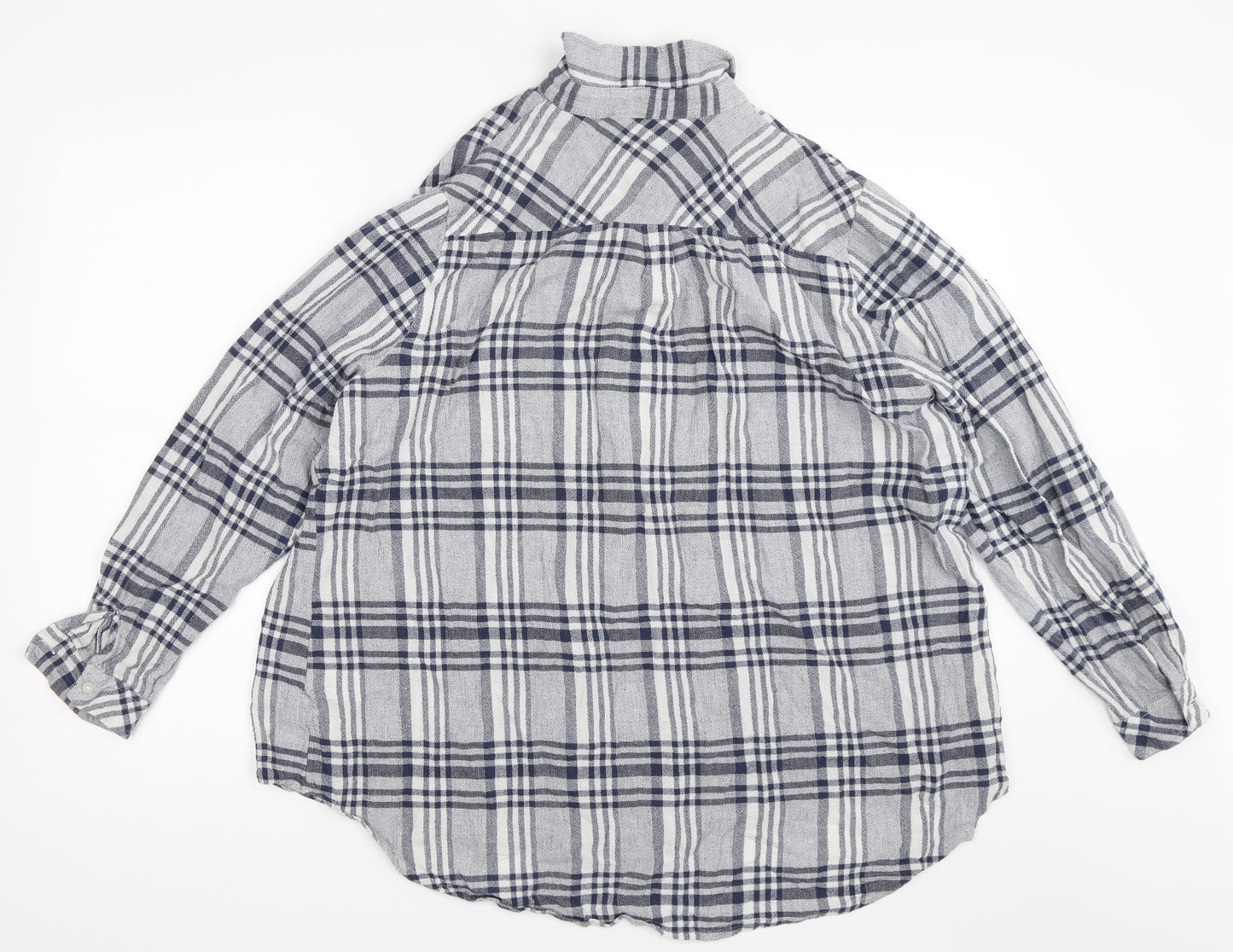 Papaya Womens Blue Check  Basic Button-Up Size 20