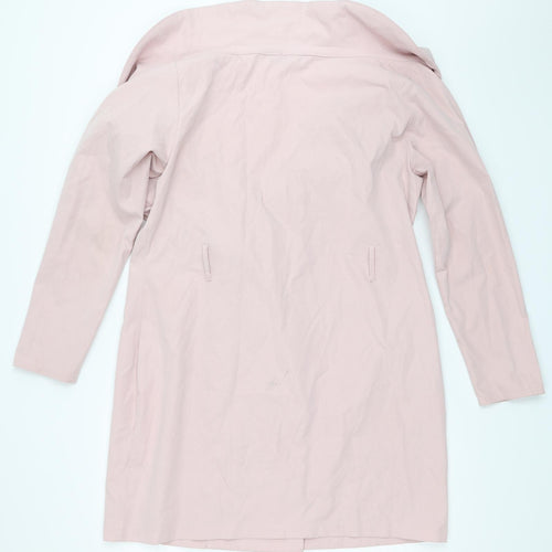 PRETTYLITTLETHING Womens Pink   Trench Coat Coat Size 16