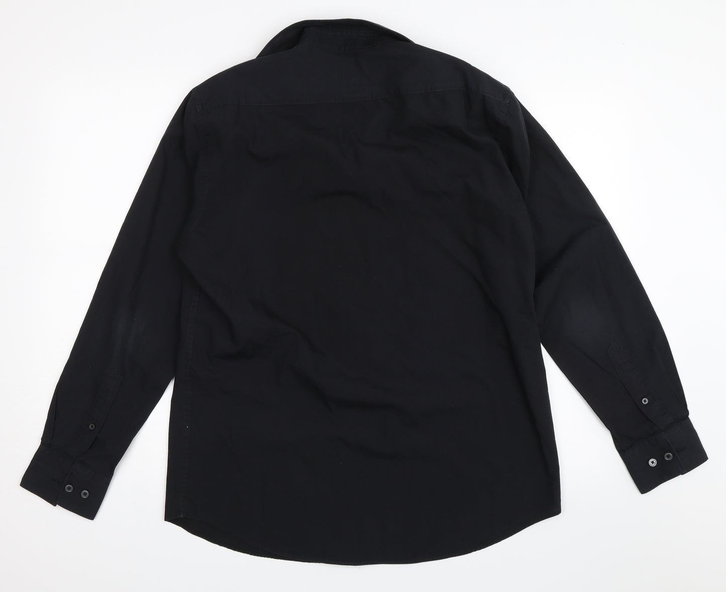 Taylor & Wright Mens Black    Button-Up Size 15.5