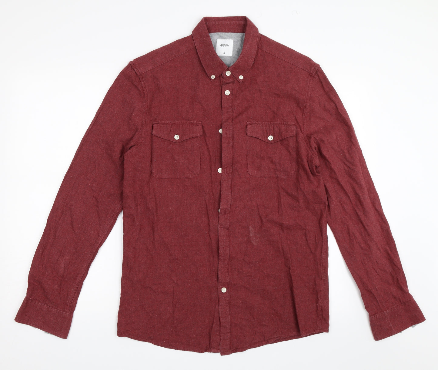 Burton Mens Red    Button-Up Size M