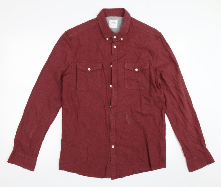 Burton Mens Red    Button-Up Size M
