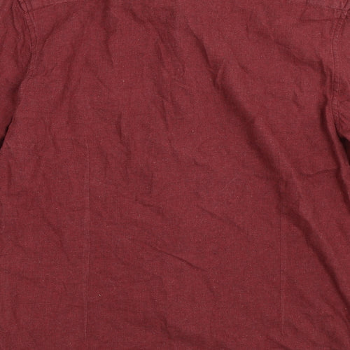Burton Mens Red    Button-Up Size M