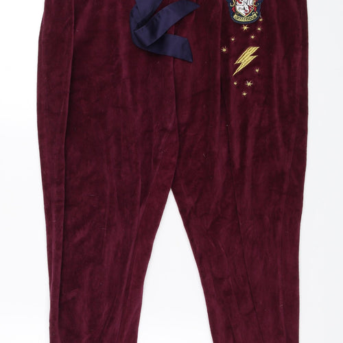 Primark Womens Purple   Jogger Trousers Size M L27 in - Harry Potter Gryffindor