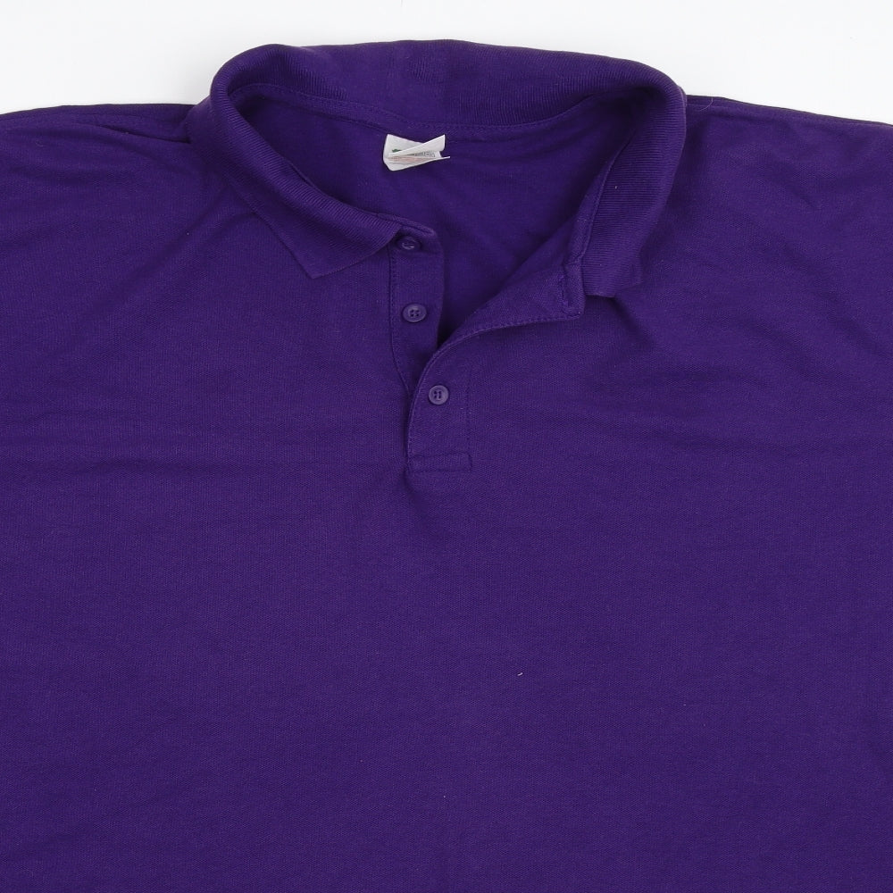 Fruit of the Loom Mens Purple    Polo Size 3XL