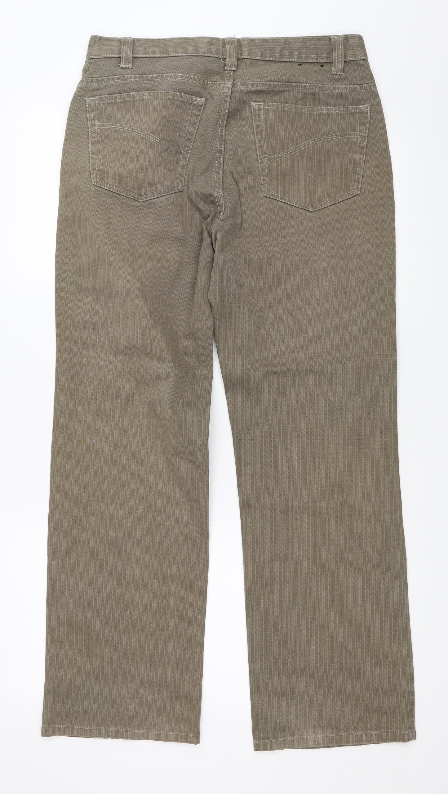 George Mens Green  Denim Straight Jeans Size 32 in L29 in