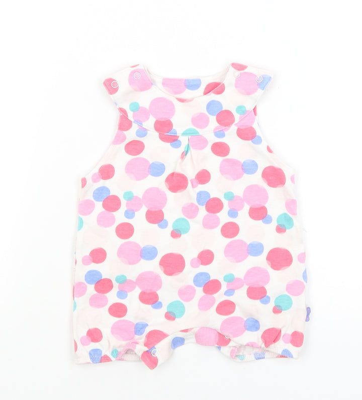 M&S Baby White Spotted  Babygrow One-Piece Size 0-3 Months