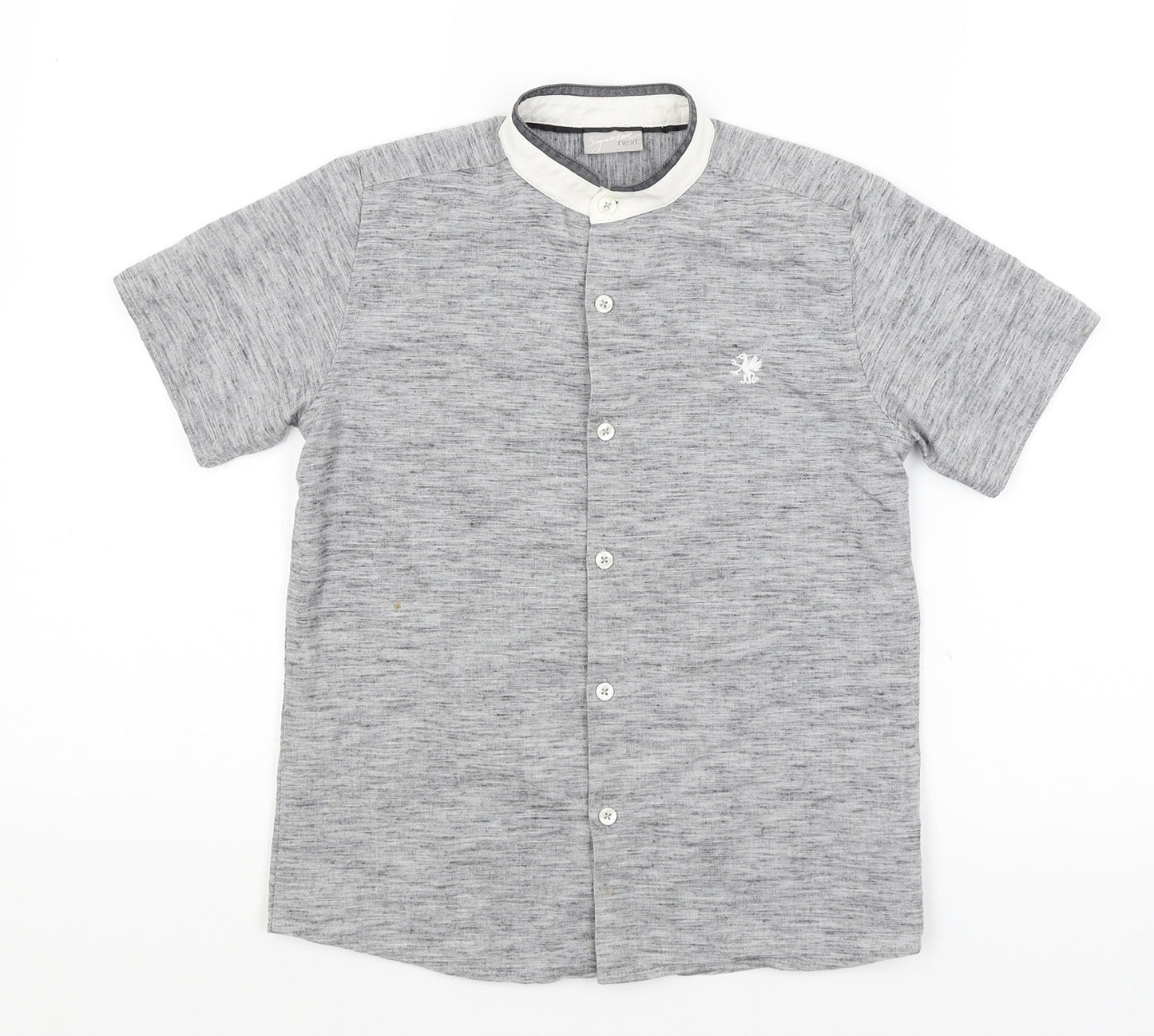 NEXT Boys Grey   Basic Button-Up Size 8 Years