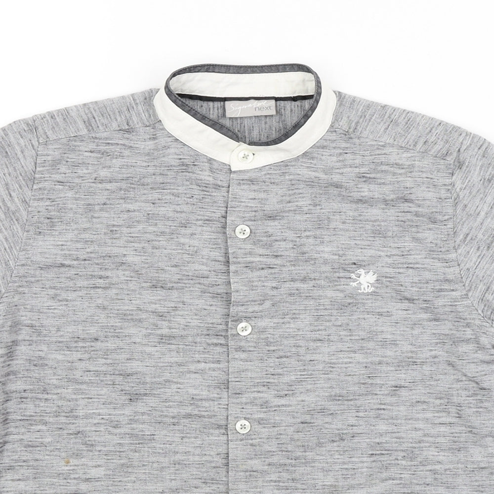 NEXT Boys Grey   Basic Button-Up Size 8 Years