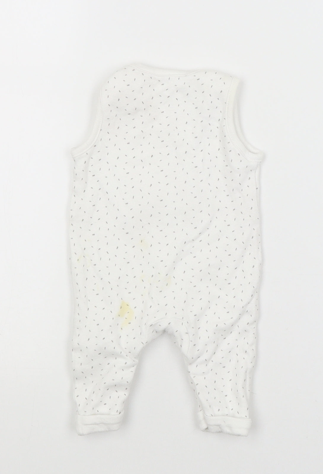 F&F Baby White Flecked  Babygrow One-Piece Size Newborn  - Bear