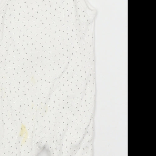F&F Baby White Flecked  Babygrow One-Piece Size Newborn  - Bear