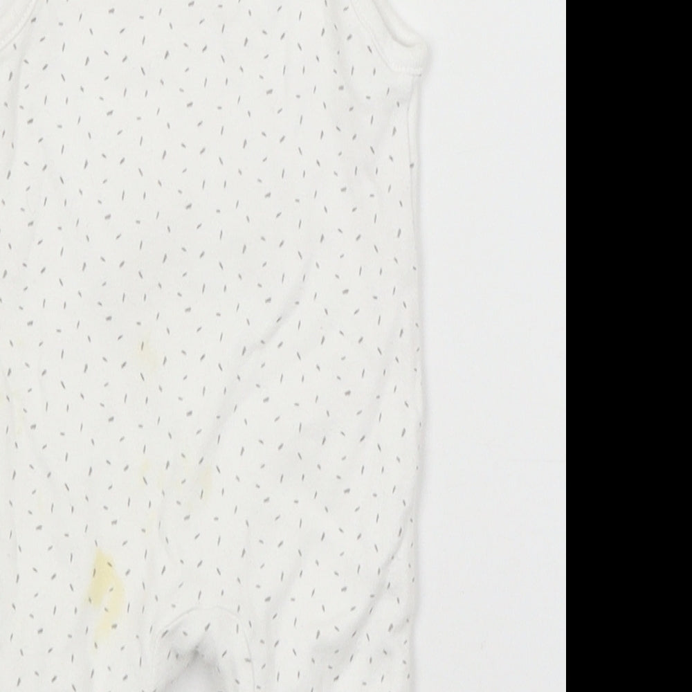 F&F Baby White Flecked  Babygrow One-Piece Size Newborn  - Bear