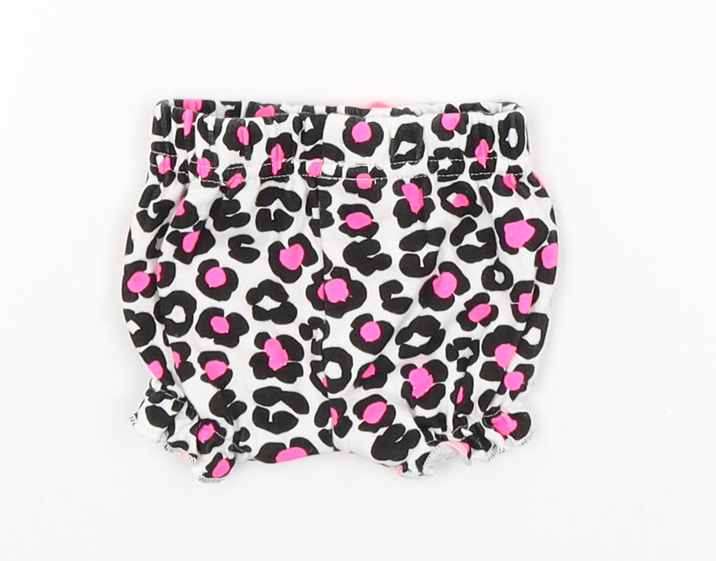 Pap&Co Baby White Animal Print  Cropped Trousers Size Newborn