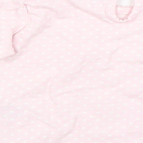 Disney Baby Pink Polka Dot  Basic T-Shirt Size 3-6 Months