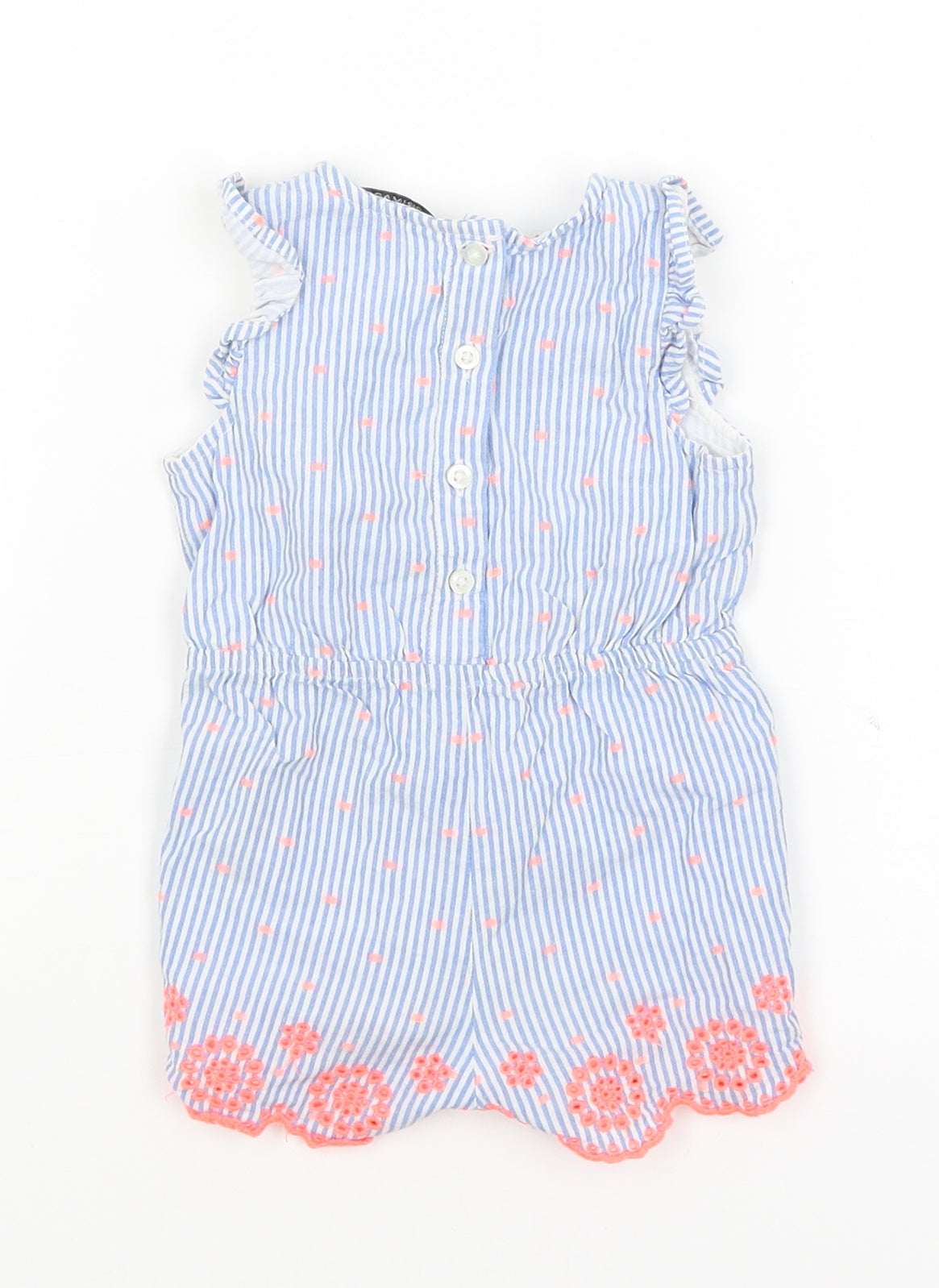 Primark Baby Blue Striped  Romper One-Piece Size 3-6 Months