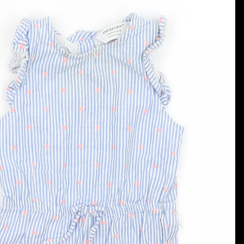 Primark Baby Blue Striped  Romper One-Piece Size 3-6 Months