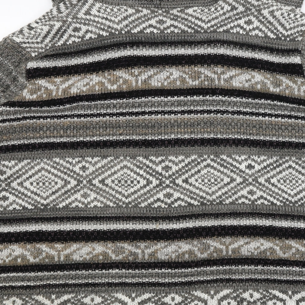 Marisota Womens Grey Geometric  Wrap Hoodie Size 30