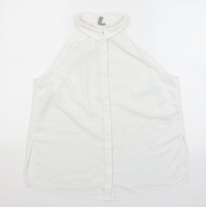 ASOS Womens White Basic Button-Up Size 14