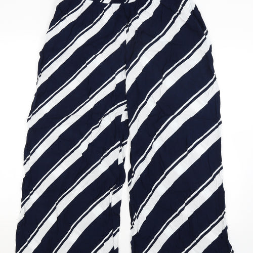 Capsule Womens Blue Striped  Harem Trousers Size 16 L26 in