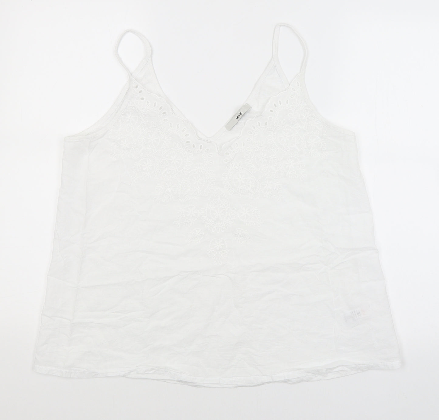 George Womens White   Camisole Tank Size 16