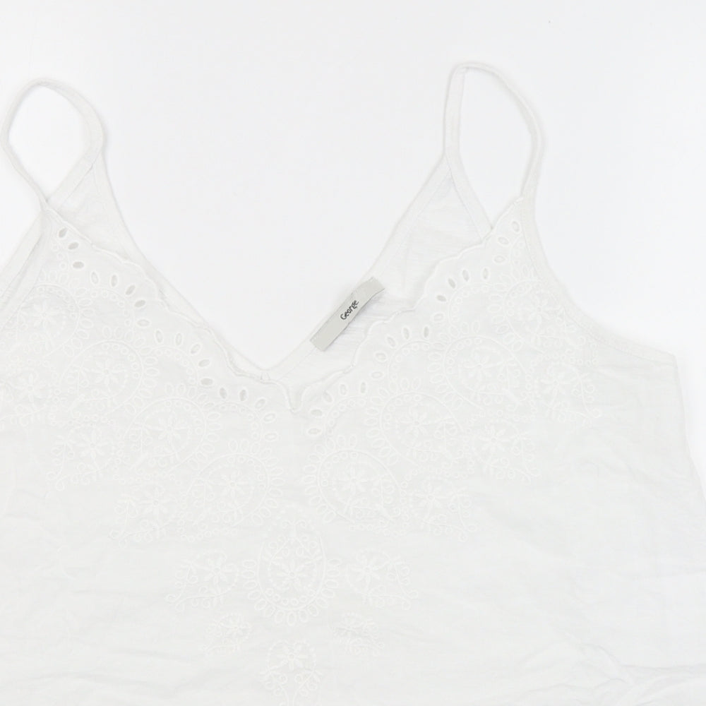 George Womens White   Camisole Tank Size 16