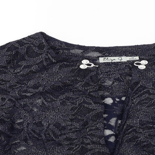 Eliza J Womens Blue   Wrap Jumper Size 12
