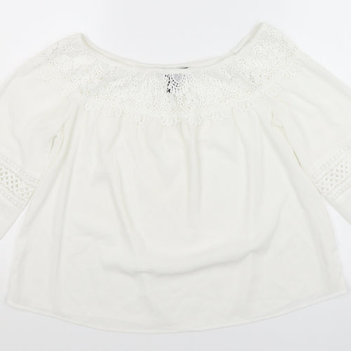 New Look Womens White   Basic Blouse Size 10