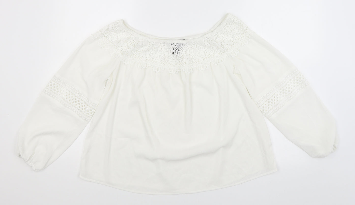 New Look Womens White   Basic Blouse Size 10