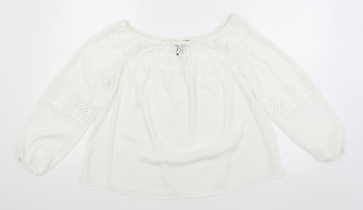 New Look Womens White   Basic Blouse Size 10