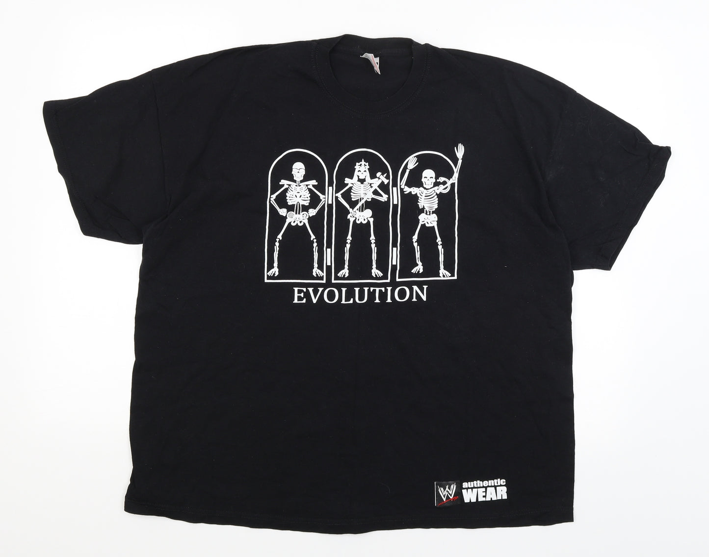 Secret Stars Mens Black    T-Shirt Size 2XL  - Skeletons