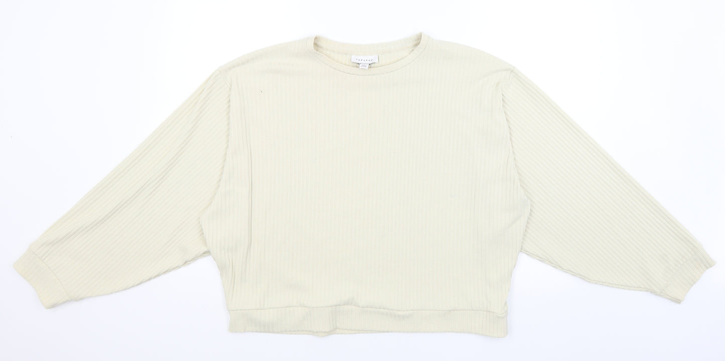 Topshop Womens Ivory   Pullover Jumper Size M
